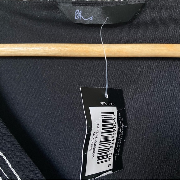 VINTAGE BNWT Deadstock BHS Ladies Women Mesh beaded Sheer Top Tee T-Shirt - Picture 10 of 11